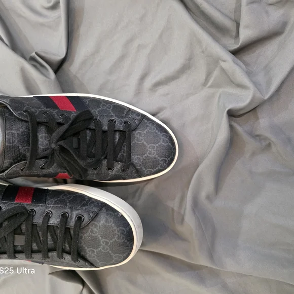 Gucci Black and Red Sneakers